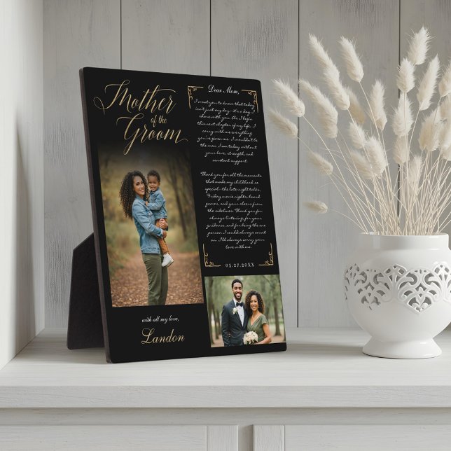 Mother of the Groom Photos Wedding Memory Keepsake Plaque (Father of the Groom Photos Wedding Memory Keepsake Plaque)