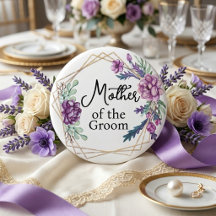 Mother of the Groom Purple Floral Wedding