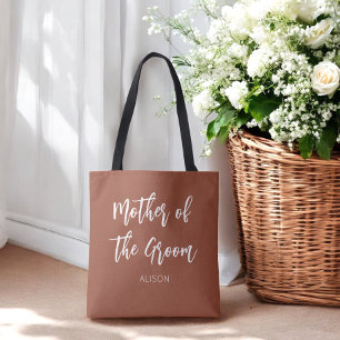 Mother of the Groom Terracotta Brown White  Tote Bag