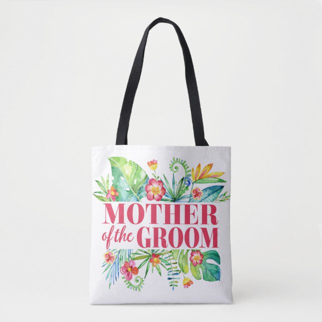 Mother of the Groom Tropical Destination Wedding Tote Bag (Front)