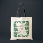 Mother of the groom. Tropical greenery wedding Tote Bag<br><div class="desc">Watercolor tropical greenery wedding tote bag "Mother of the groom". Please contact me if you need additional items.</div>