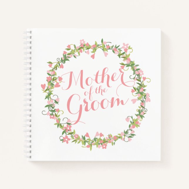 Mother of the Groom Watercolor Guestbook Notebook (Front)