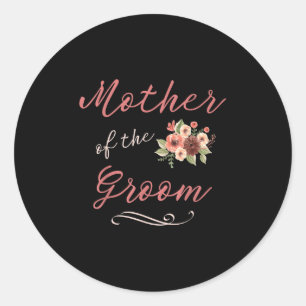 Mother Of The Groom Wedding Bridal Party  Classic Round Sticker