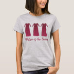 Mother of the Groom Wedding Bridal Party Gift Tee<br><div class="desc">Tee shirt features an original marker illustration of a pretty burgundy dress, with MOTHER-OF-THE-GROOM in a fun font. Perfect for your bridal party. Coordinating designs available for the bride, bridesmaids, and other members of the bridal party! Designer is available to create and upload custom designs to match the colours and...</div>