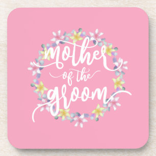 Mother of the Groom Wedding Calligraphy   Coaster