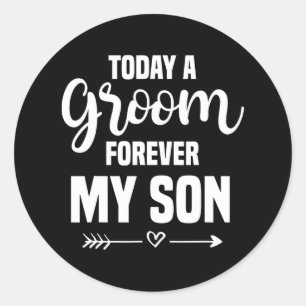 Mother Of The Groom Wedding Forever My Son Mother' Classic Round Sticker
