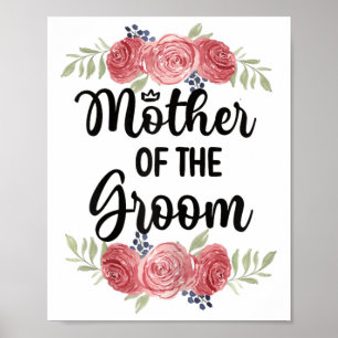 Mother Of The Groom Wedding Party Groom Shower Mum Poster