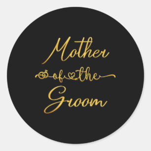 Mother Of The Groom Wedding Party Idea For Her  Classic Round Sticker