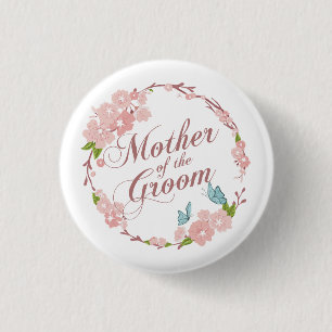 Mother of the Groom Wedding   Pin Button