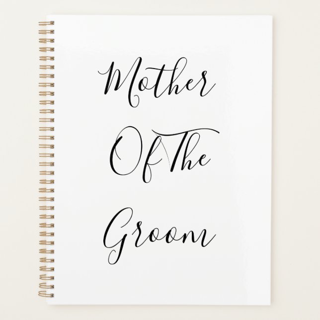 Mother Of The Groom Weddings Elegant Gift Favour Planner (Front)