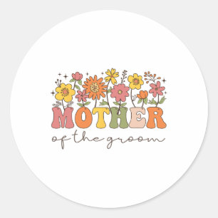 Mother Of The Groom Wildflower Floral Bachelor Par Classic Round Sticker