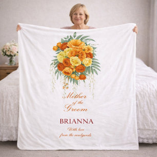 Mother of the Groom  Wildflowers Wedding Gift   Fleece Blanket