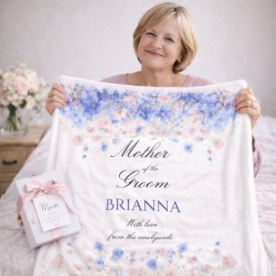 Mother of the Groom  Wildflowers Wedding Gift  Fleece Blanket