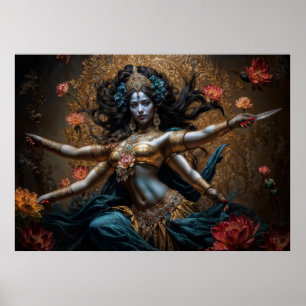 Mother of the Three Worlds Goddess Kali Poster