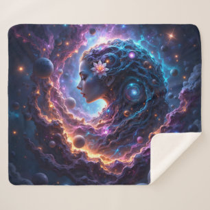 Mother of the Universe – She Who Dreams the Stars. Sherpa Blanket