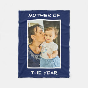 Mother Of The Year Personalised Custom Photo Mummy Fleece Blanket