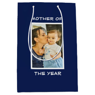 Mother Of The Year Personalised Custom Photo Mummy Medium Gift Bag