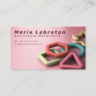 Mother or nanny assistant business card. card
