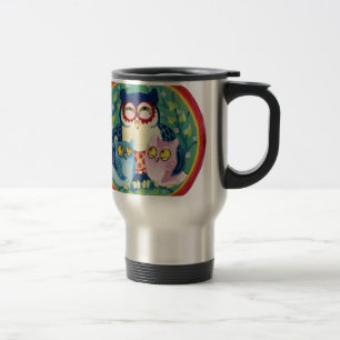 Mother owl travel mug