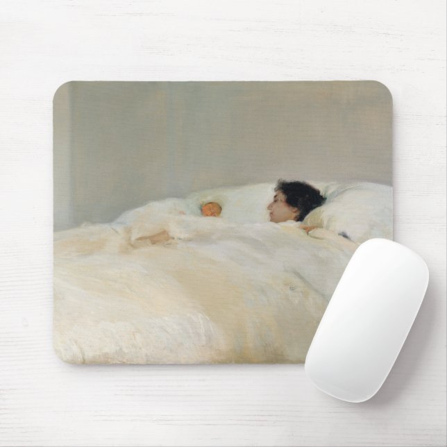 Mother painting by Joaquin Sorolla Mouse Pad (With Mouse)