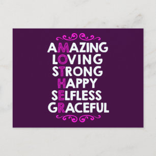 MOTHER Perfect Mothers Day Gift Postcard