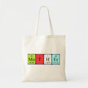 Mother periodic table name tote bag