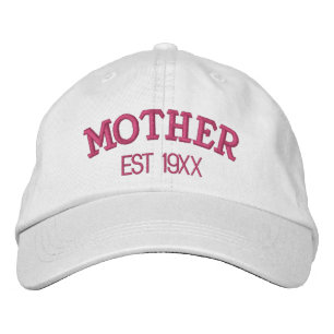 Mother Personalised New Mum Gift Custom Text Embroidered Hat