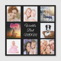Mother Photo collage black magnet