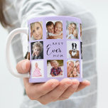 Mother photo collage lavender violet coffee mug<br><div class="desc">A gift for your mother,  celebrating her life with a collage of 14 photos.  Black text: Best Mum Ever. Personalise and use your own photos of her,  children,  husband,  pets,  friends. Trendy violet,  lavender coloured background. Perfect as a Mother's Day gift,  for birthdays and Christmas.</div>