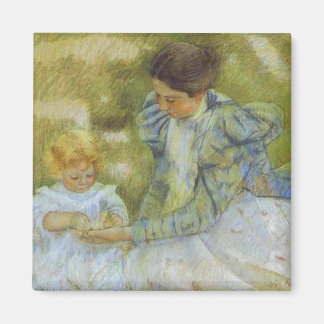 Mother Playing with Her Child. c.1897, Mary Cassat Magnet
