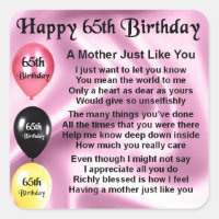 Mother Poem - 65th Birthday