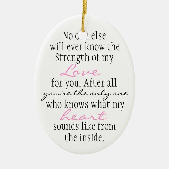 Mother Quote Ceramic Tree Decoration (Front)