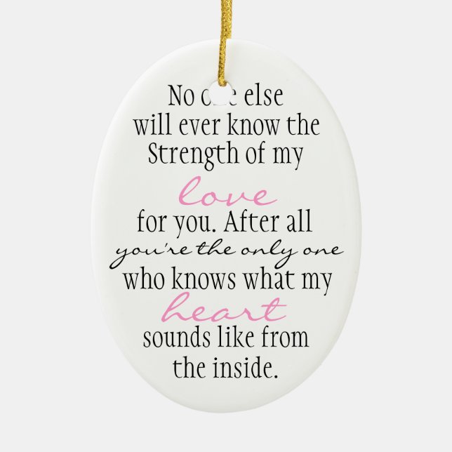 Mother Quote Ceramic Tree Decoration (Front)