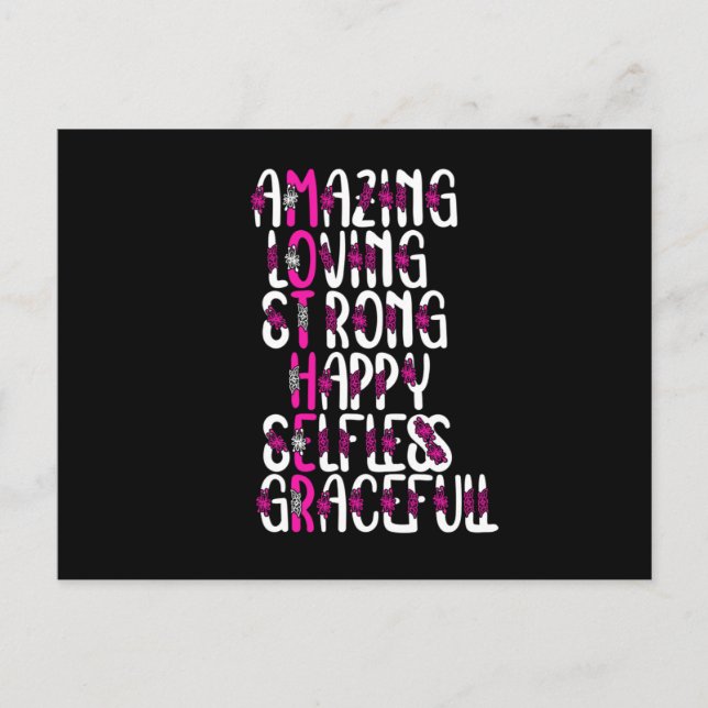 Mother quotes : Amazing Mother | Mother's Day Postcard (Front)