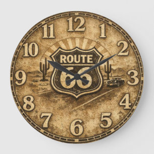 Mother Road Desert Sunset Timepiece   Large Clock
