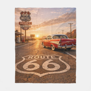 Mother Road Twilight Cross Country Travel Fleece Blanket
