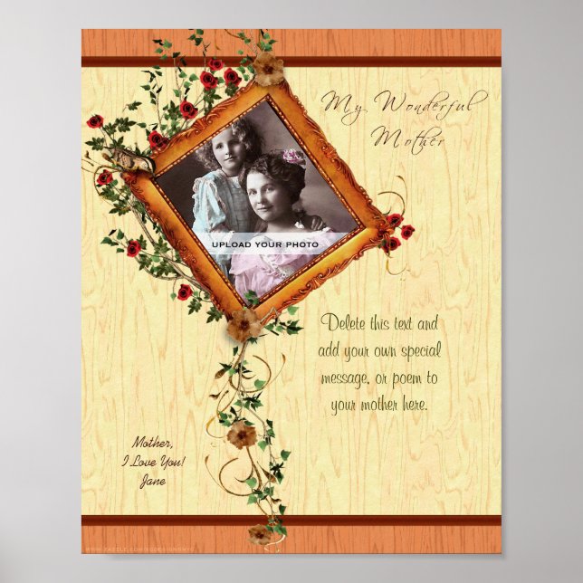 Mother Rose 8x10 Photo Custom Print Template (Front)