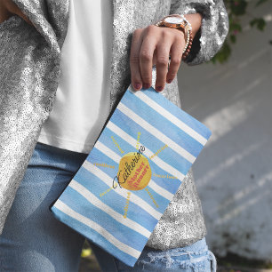 Mother Runner Blue Watercolor Yellow Sunshine Accessory Pouch