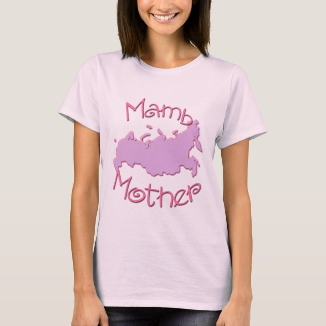 Mother (Russian) with Map T-Shirt (Front)