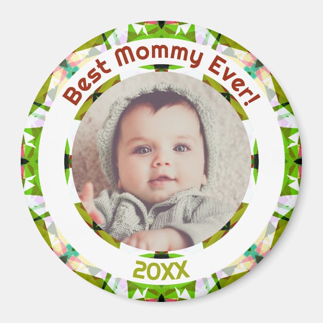 Mother’s Day Best Mommy Ever Baby Boy Photo Gift  Magnet (Front)