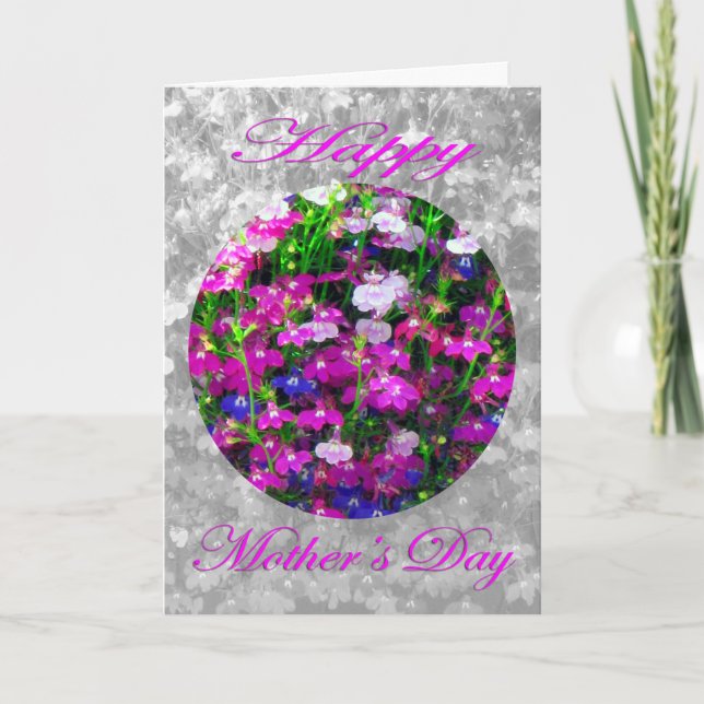 Mother’s Day Bouquet with black and white Card (Front)