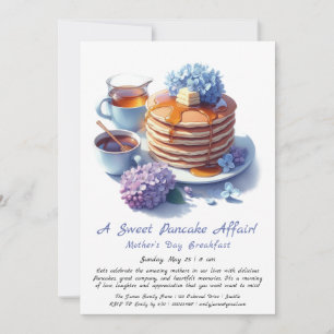 Mother’s Day Breakfast – Pancakes & lilac Invitation