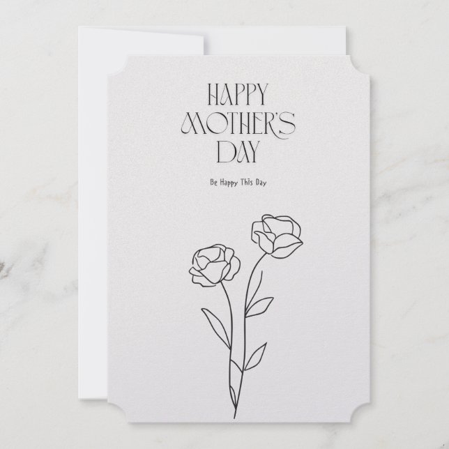 Mother’s Day Card Template - Modern Minimal Style (Front)