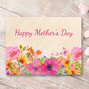 Mother’s Day Colourful Floral Garden Elegant Holiday Postcard