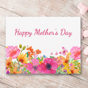Mother’s Day Colourful Floral Garden Modern Holiday Postcard