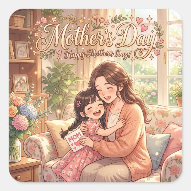 Mother’s Day Cosy Hug Sticker (Front)