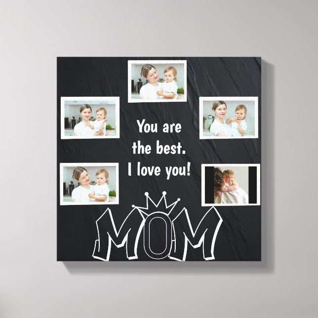  Mother’s Day Custom Photo Canvas Print (Front)