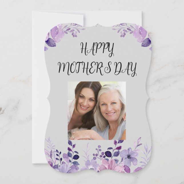 Mother’s Day Flowers Flat Holiday Card (Front)