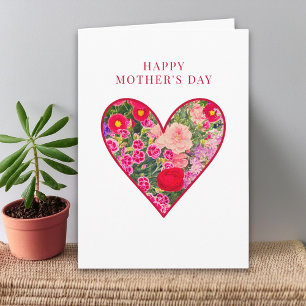 Mother’s Day for Grandma - Floral Heart Card