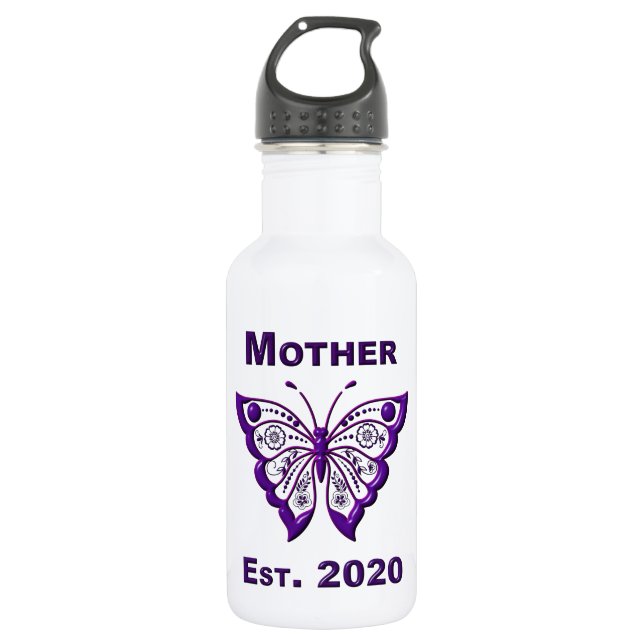 Mother’s Day for Mother “Est 2020” 532 Ml Water Bottle (Front)
